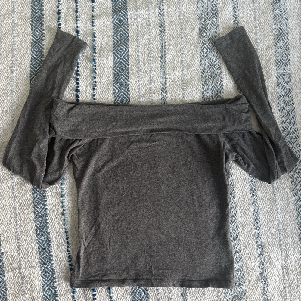 Twik Charcoal Off-Shoulder Top